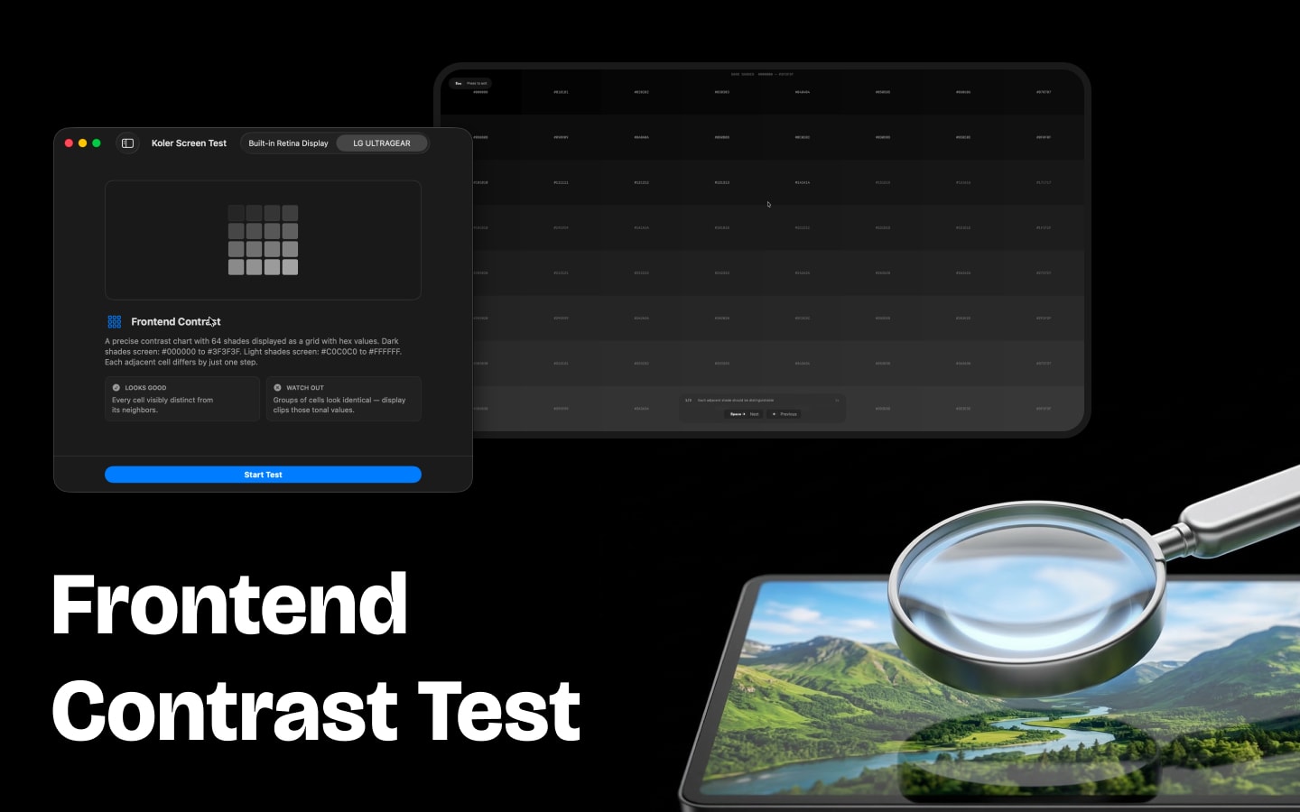 Contrast Test — Check Near-black and Near-white Levels on Your Display