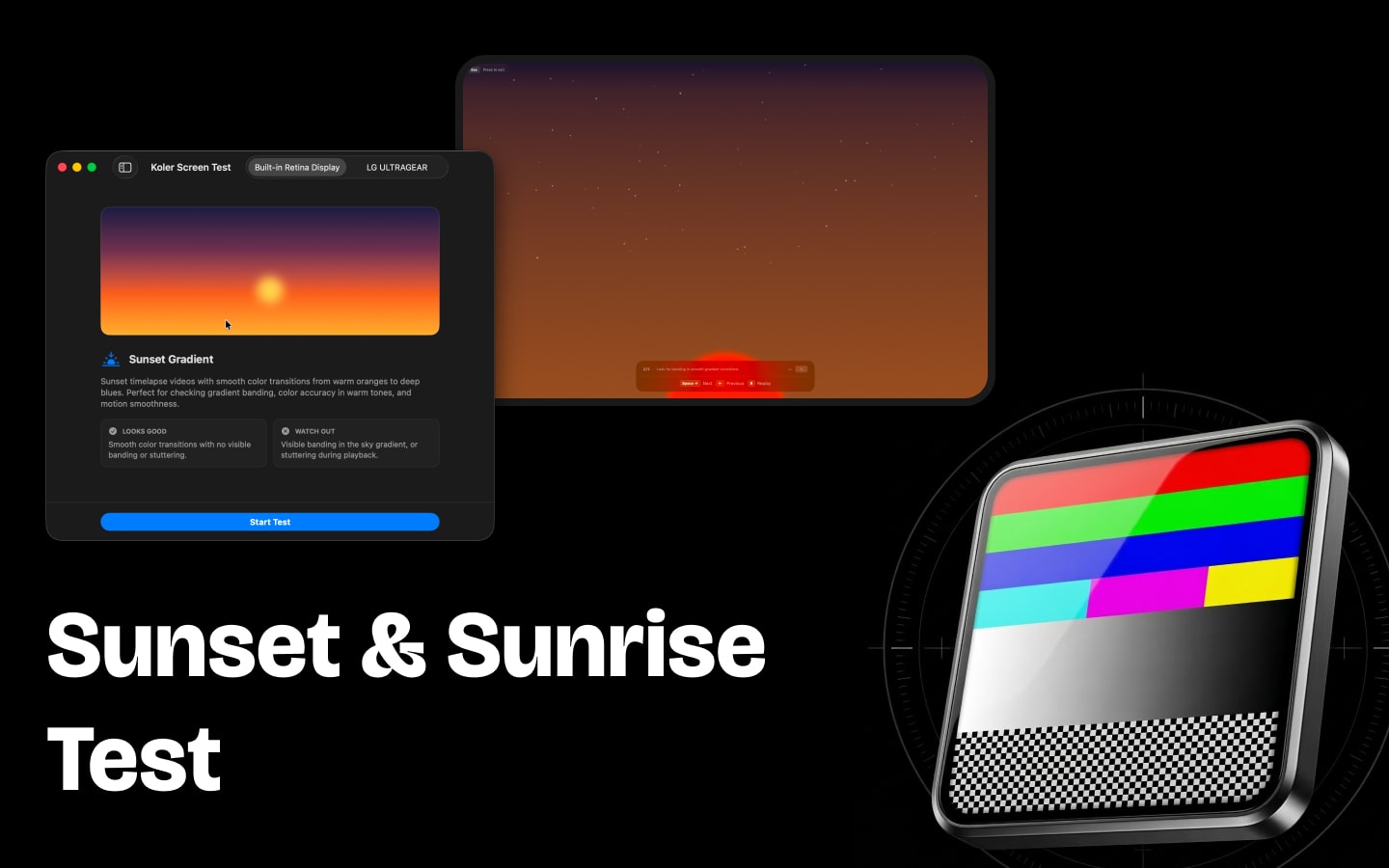 Gradient Banding Test — Evaluate Color Transitions and Display Quality